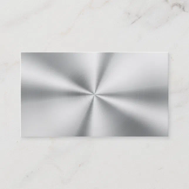 Professional Elegant Modern Plain Silver Metal Business Card | Zazzle