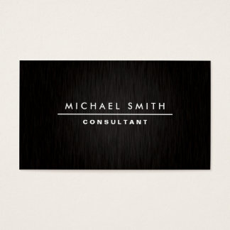 Professional Elegant Modern Plain Simple Black Business Card