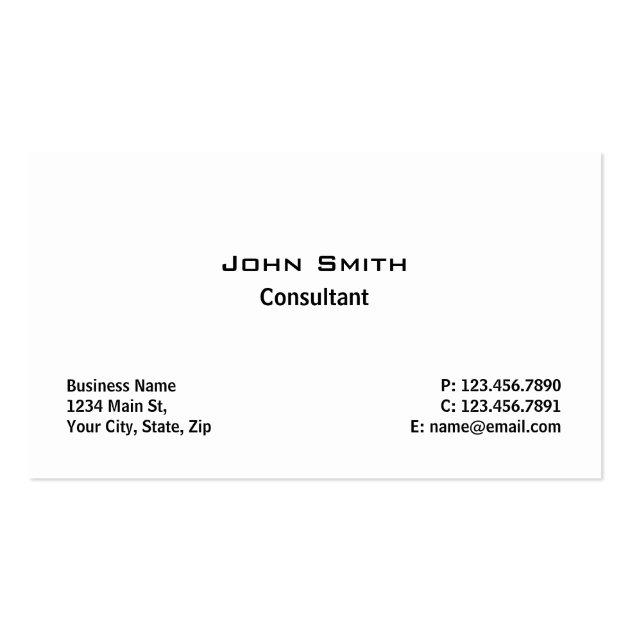 Professional Elegant Modern Plain Simple Cream Business Cards