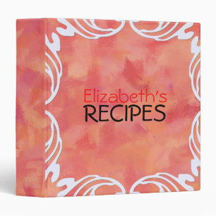 Professional Elegant Modern Recipes 3 Ring Binder
