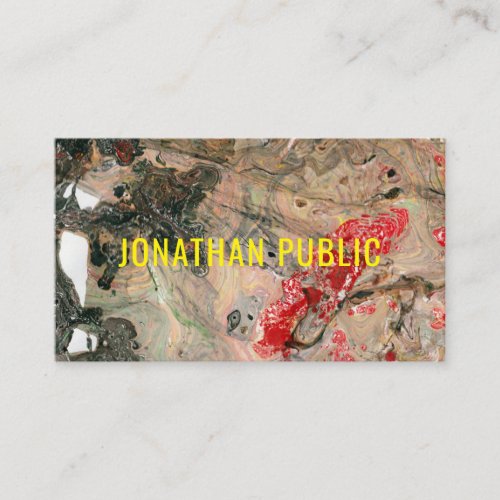 Professional Elegant Modern Red Brown Abstract Business Card