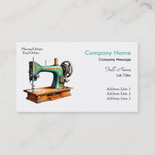 Professional Elegant Modern Sewing Machine Business Card