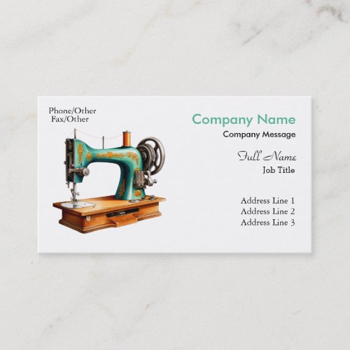 Professional Elegant Modern Sewing Machine Business Card