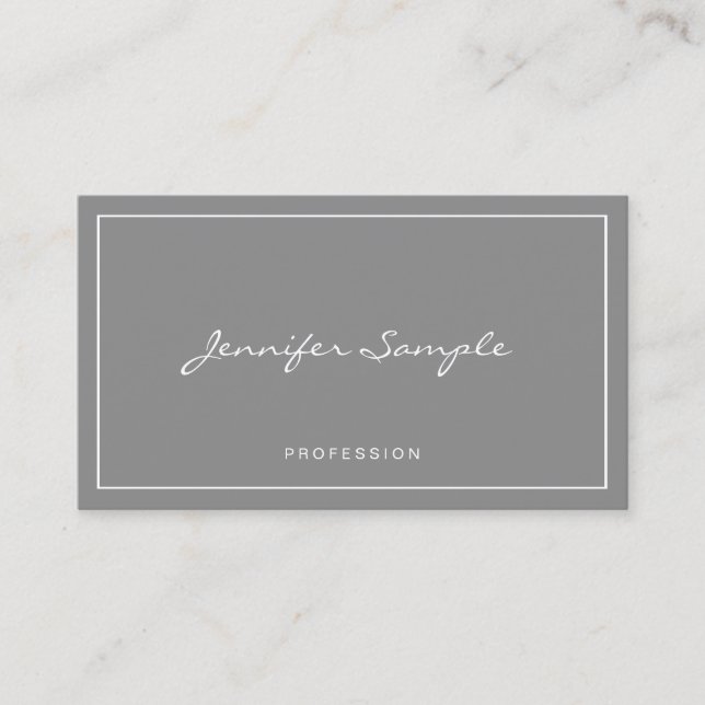 Professional Elegant Modern Silk Finish Luxury Business Card (Front)