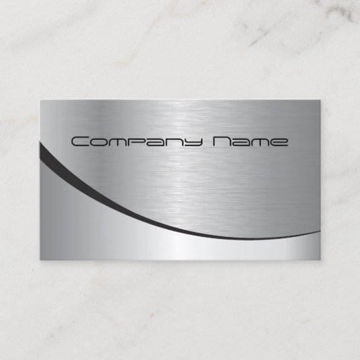 Customizable Silver Corporate Business Card