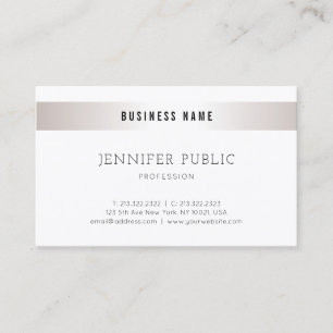 Professional Elegant Modern Simple Design Silver Business Card