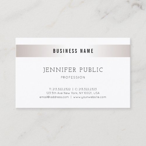 Professional Elegant Modern Simple Design Silver Business Card