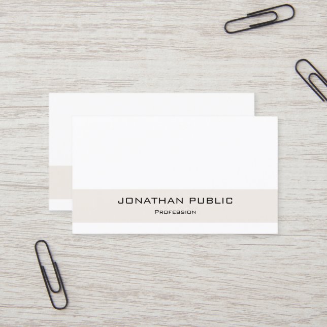 Professional Elegant Modern Simple Design Trendy Business Card (Front/Back In Situ)