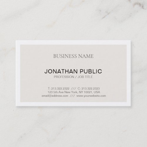 Professional Elegant Modern Simple Design Trendy Business Card