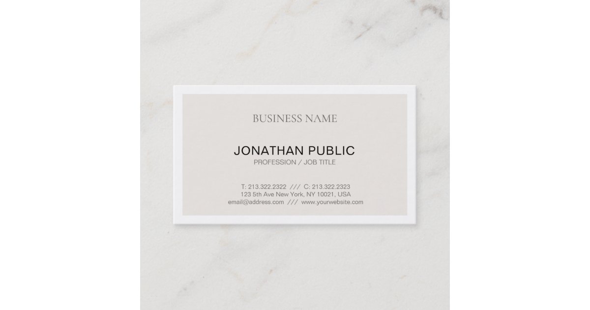 Professional Elegant Modern Simple Design Trendy Business Card | Zazzle
