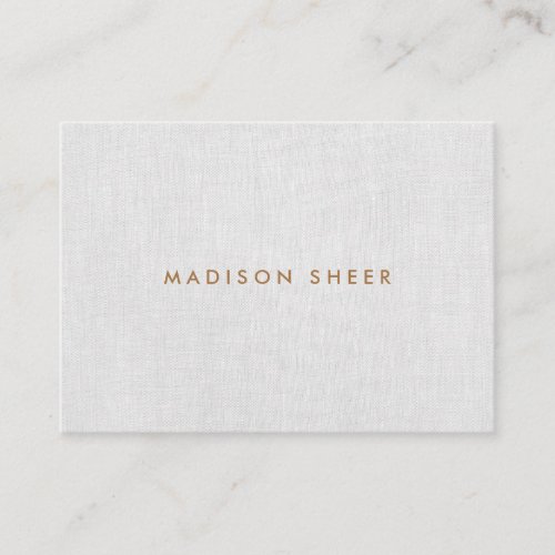 Professional Elegant Modern Simple Grey Linen Business Card