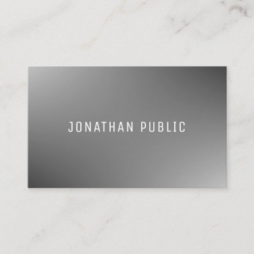 Professional Elegant Modern Simple Grey Template Business Card