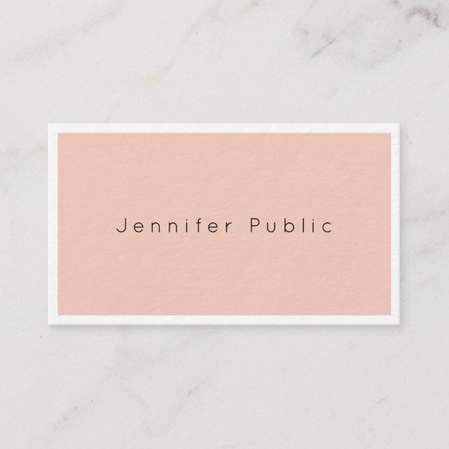Professional Elegant Modern Simple Plain Charming Business Card (Front)