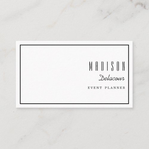 Professional Elegant Modern Simple Script Luxury  Business Card