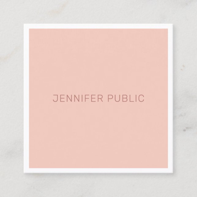 Professional Elegant Modern Simple Template Design Square Business Card (Front)
