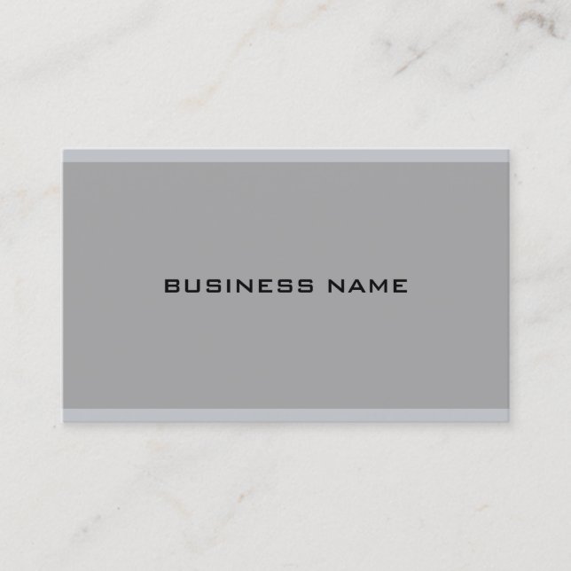 Professional Elegant Modern Simple Template Grey Business Card (Front)
