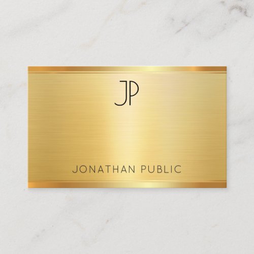 Professional Elegant Modern Template Faux Gold Business Card