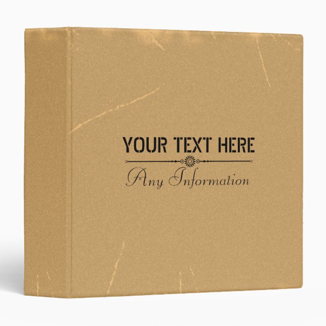 Professional Elegant Modern Vintage 3 Ring Binder (Front/Spine)