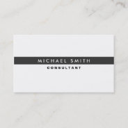 Professional Elegant Modern White Plain Simple Business Card at Zazzle