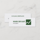 Professional Elegant Modern White Simple Mini Business Card (Front/Back)