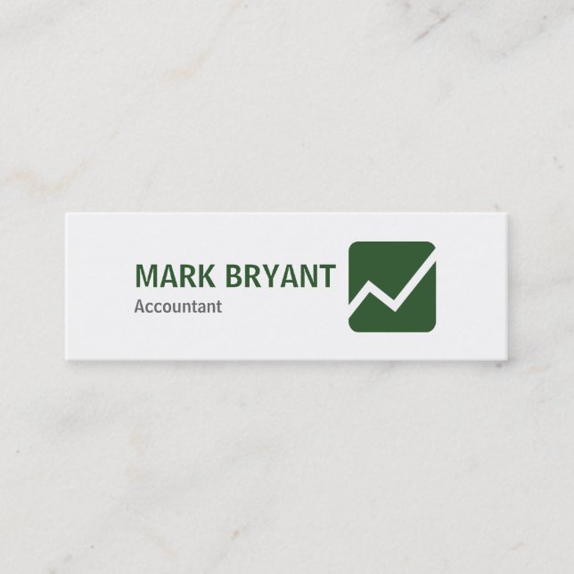 Professional Elegant Modern White Simple Mini Business Card (Front)