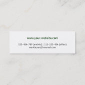 Professional Elegant Modern White Simple Mini Business Card (Back)