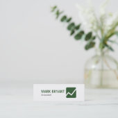 Professional Elegant Modern White Simple Mini Business Card (Standing Front)