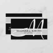 Professional Elegant Monogram Business Card (Front/Back)