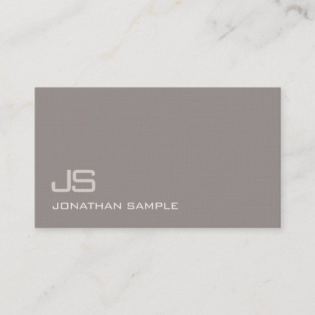 Professional Elegant Monogram Design Modern Luxury Business Card (Front)