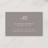Professional Elegant Monogram Design Modern Luxury Business Card (Back)