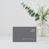 Professional Elegant Monogram Design Modern Luxury Business Card (Standing Front)