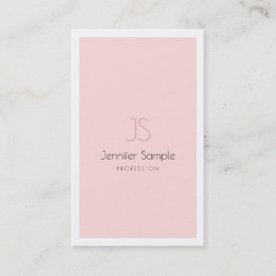 Professional Elegant Monogram Design Simple Plain Business Card
