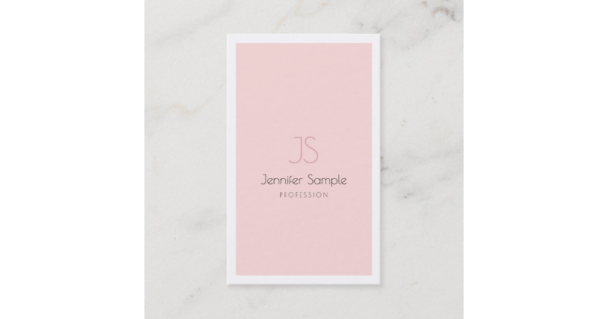 Professional Elegant Monogram Design Simple Plain Business Card | Zazzle