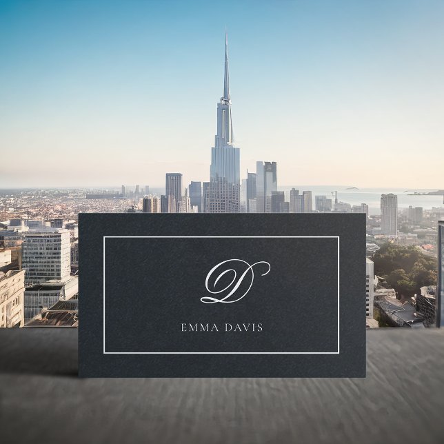 Professional Elegant Monogram Encadré Business Card (Creator Uploaded)