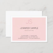 Professional Elegant Monogram Simple Design Luxe Business Card (Front/Back)