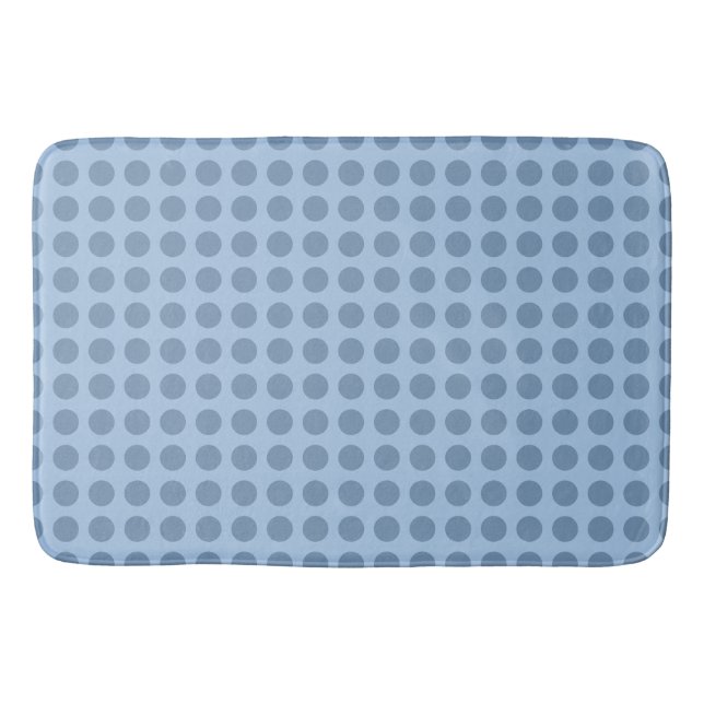 Professional elegant pastel blue solid color bath mat (Front)