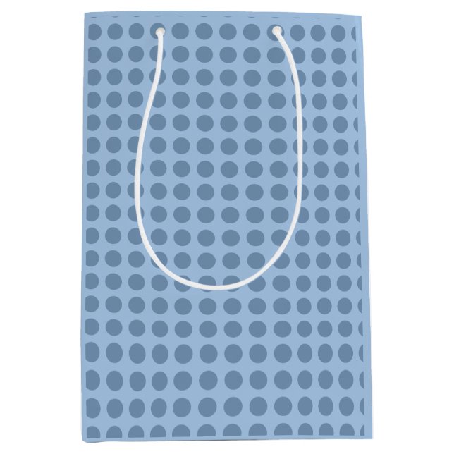 Professional elegant pastel blue solid color medium gift bag (Front)