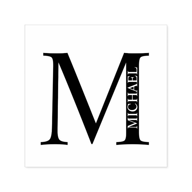 Professional Elegant Personalized Monogram Self-in Self-inking Stamp (Design)