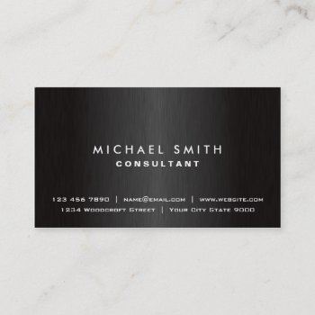 Professional Elegant Plain Black Modern Simple Business Card by Lamborati at Zazzle