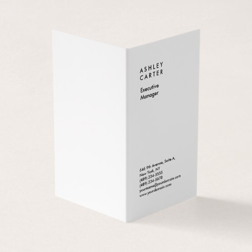 Professional elegant plain minimalist business card