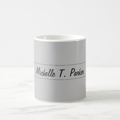Professional elegant plain minimalist calligraphy coffee mug