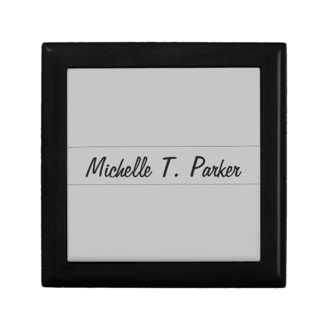 Professional elegant plain minimalist calligraphy gift box (Front)