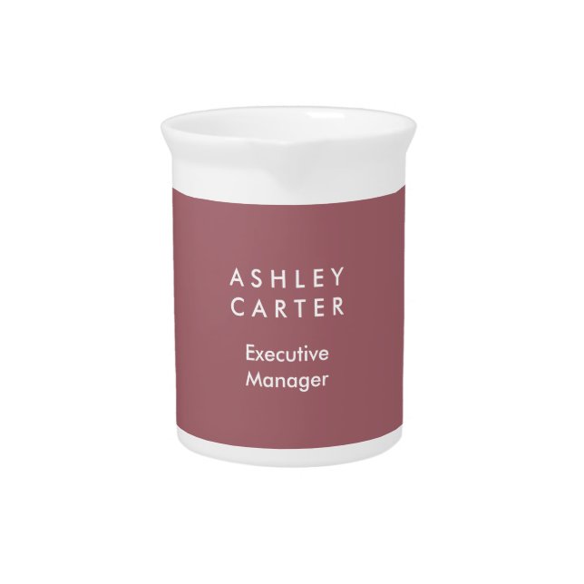 Professional elegant plain minimalist modern beverage pitcher (Front)