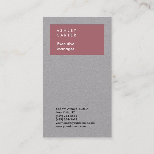 Professional elegant plain minimalist modern business card