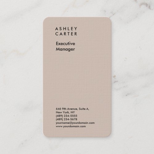 Professional elegant plain minimalist modern business card