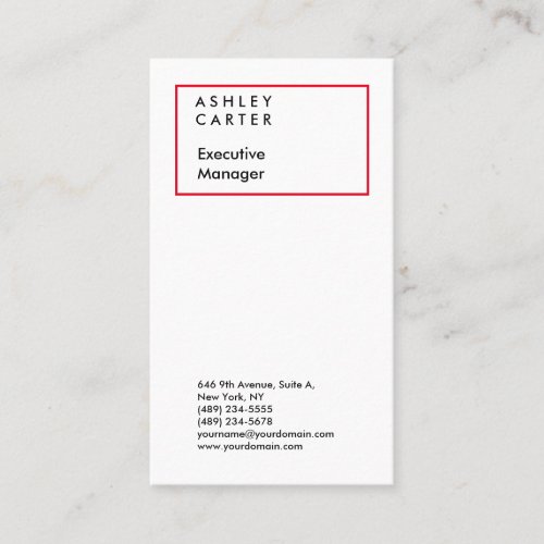 Professional elegant plain minimalist modern business card