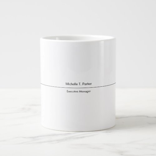 Professional elegant plain minimalist modern giant coffee mug
