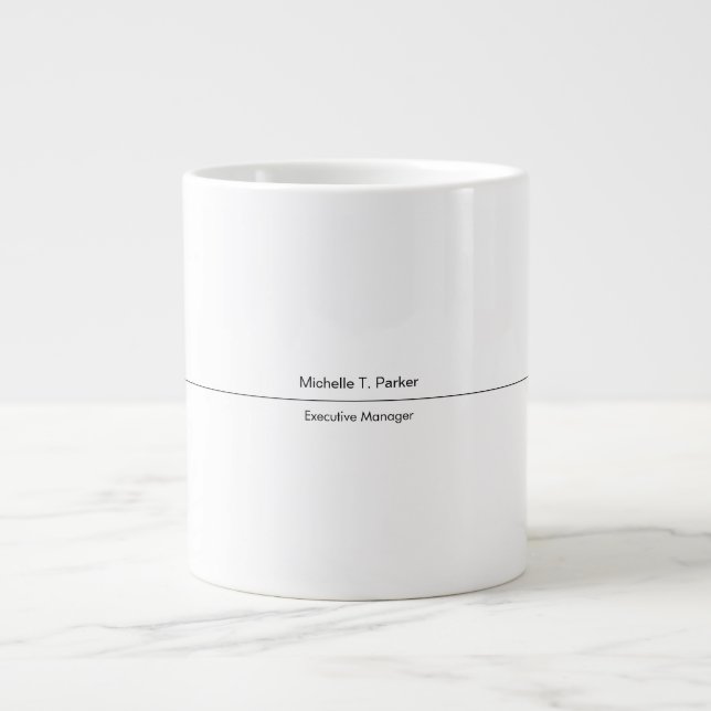 Professional elegant plain minimalist modern giant coffee mug (Front)