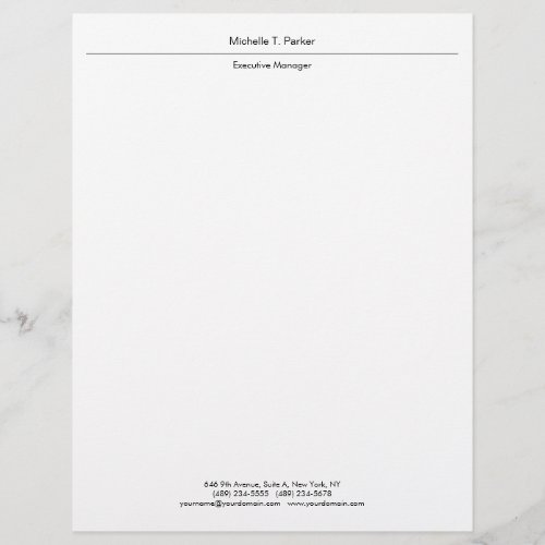 Professional elegant plain minimalist modern letterhead