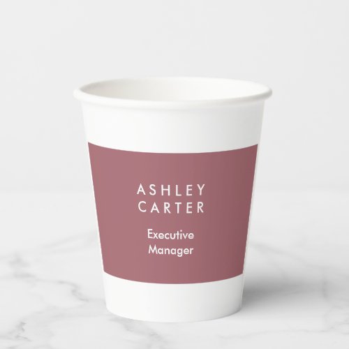 Professional elegant plain minimalist modern paper cups